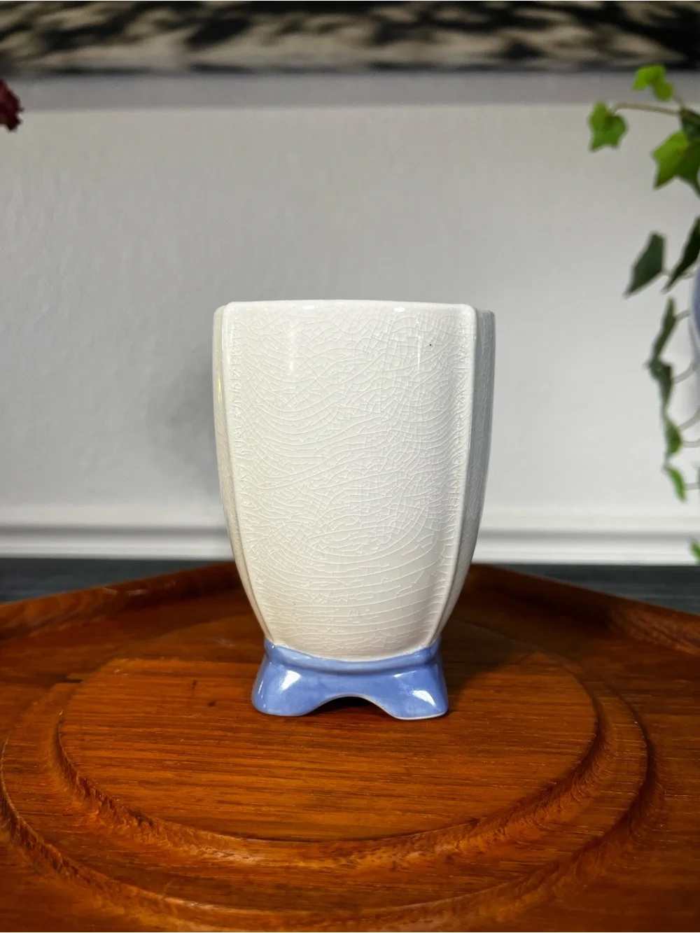 vintage mid-century ceramic bud vase distributed by Saturday Knight Ltd.